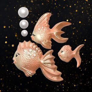 Chalkware Fish + Bubble Set - Retro Peachy Frost